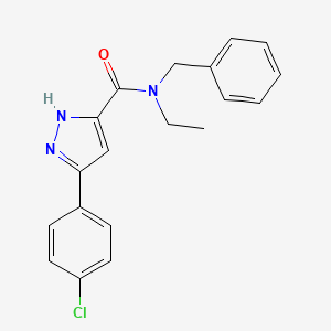 N-benzyl-3-(4-chlorophenyl)-N-ethyl-1H-pyrazole-5-carboxamide