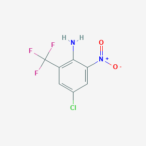 molecular formula C7H4ClF3N2O2 B112861 2-アミノ-5-クロロ-3-ニトロベンゾトリフルオリド CAS No. 62924-50-9