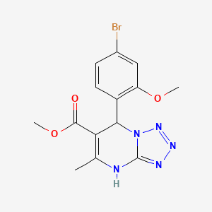 Methyl 7-(4-bromo-2-methoxyphenyl)-5-methyl-4,7-dihydrotetrazolo[1,5-a]pyrimidine-6-carboxylate