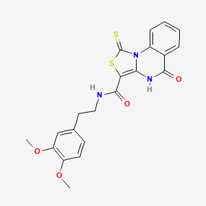 N-[2-(3,4-dimethoxyphenyl)ethyl]-5-oxo-1-thioxo-4,5-dihydro[1,3]thiazolo[3,4-a]quinazoline-3-carboxamide