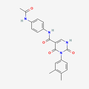 3-(3,4-Dimethylphenyl)-N-(4-acetamidophenyl)-2,4-dioxo-1,2,3,4-tetrahydropyrimidine-5-carboxamide