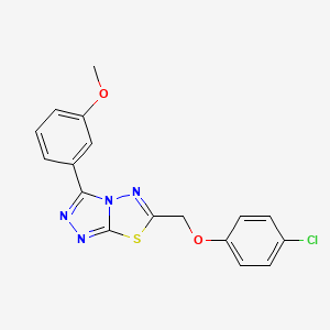 6-[(4-Chlorophenoxy)methyl]-3-(3-methoxyphenyl)[1,2,4]triazolo[3,4-b][1,3,4]thiadiazole