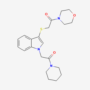 1-morpholino-2-((1-(2-oxo-2-(piperidin-1-yl)ethyl)-1H-indol-3-yl)thio)ethanone