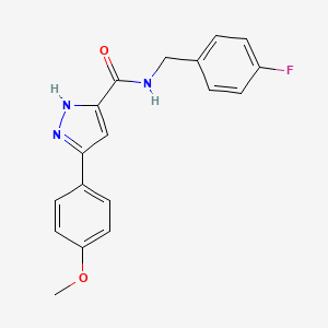 N-(4-fluorobenzyl)-5-(4-methoxyphenyl)-1H-pyrazole-3-carboxamide