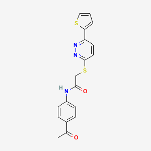 N-(4-acetylphenyl)-2-((6-(thiophen-2-yl)pyridazin-3-yl)thio)acetamide