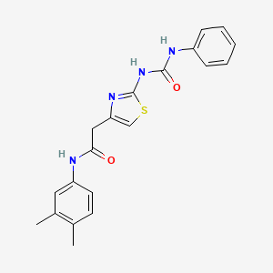 N-(3,4-dimethylphenyl)-2-(2-(3-phenylureido)thiazol-4-yl)acetamide