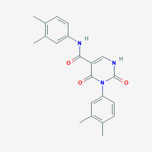 molecular formula C21H21N3O3 B11286294 N,3-bis(3,4-dimethylphenyl)-2,4-dioxo-1,2,3,4-tetrahydropyrimidine-5-carboxamide 