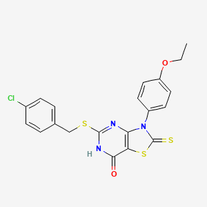 5-((4-chlorobenzyl)thio)-3-(4-ethoxyphenyl)-2-thioxo-2,3-dihydrothiazolo[4,5-d]pyrimidin-7(6H)-one