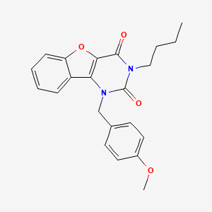 3-butyl-1-(4-methoxybenzyl)benzofuro[3,2-d]pyrimidine-2,4(1H,3H)-dione