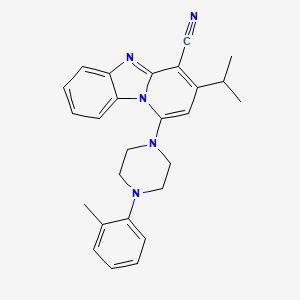 1-[4-(2-Methylphenyl)piperazin-1-yl]-3-(propan-2-yl)pyrido[1,2-a]benzimidazole-4-carbonitrile