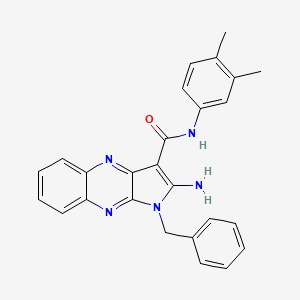 molecular formula C26H23N5O B11286362 2-amino-1-benzyl-N-(3,4-dimethylphenyl)-1H-pyrrolo[2,3-b]quinoxaline-3-carboxamide 