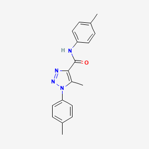 molecular formula C18H18N4O B11286406 5-methyl-N,1-bis(4-methylphenyl)-1H-1,2,3-triazole-4-carboxamide 