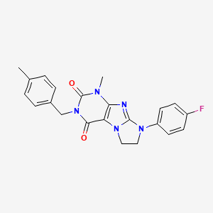 6-(4-Fluorophenyl)-4-methyl-2-[(4-methylphenyl)methyl]-7,8-dihydropurino[7,8-a]imidazole-1,3-dione