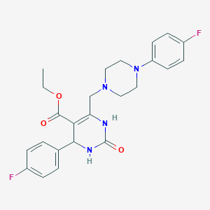 molecular formula C24H26F2N4O3 B11286419 Ethyl 4-(4-fluorophenyl)-6-{[4-(4-fluorophenyl)piperazin-1-yl]methyl}-2-oxo-1,2,3,4-tetrahydropyrimidine-5-carboxylate 