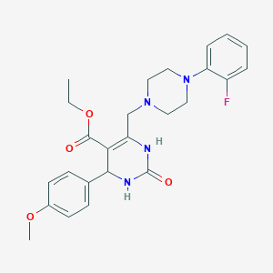 Ethyl 6-{[4-(2-fluorophenyl)piperazin-1-yl]methyl}-4-(4-methoxyphenyl)-2-oxo-1,2,3,4-tetrahydropyrimidine-5-carboxylate