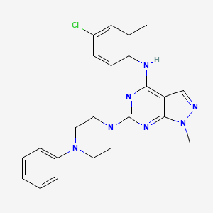 N-(4-chloro-2-methylphenyl)-1-methyl-6-(4-phenylpiperazin-1-yl)-1H-pyrazolo[3,4-d]pyrimidin-4-amine