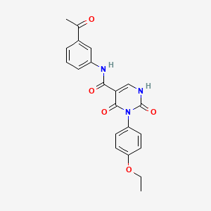 molecular formula C21H19N3O5 B11286476 N-(3-acetylphenyl)-3-(4-ethoxyphenyl)-2,4-dioxo-1,2,3,4-tetrahydropyrimidine-5-carboxamide 