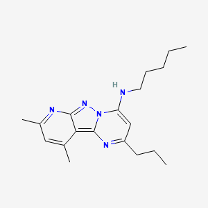 11,13-dimethyl-N-pentyl-4-propyl-3,7,8,10-tetrazatricyclo[7.4.0.02,7]trideca-1,3,5,8,10,12-hexaen-6-amine