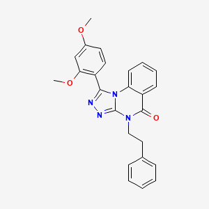 1-(2,4-dimethoxyphenyl)-4-(2-phenylethyl)-4H,5H-[1,2,4]triazolo[4,3-a]quinazolin-5-one