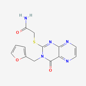 2-({3-[(Furan-2-yl)methyl]-4-oxo-3,4-dihydropteridin-2-yl}sulfanyl)acetamide