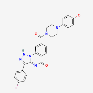 3-(4-fluorophenyl)-8-(4-(4-methoxyphenyl)piperazine-1-carbonyl)-[1,2,3]triazolo[1,5-a]quinazolin-5(4H)-one