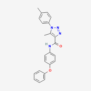 molecular formula C23H20N4O2 B11286611 5-methyl-1-(4-methylphenyl)-N-(4-phenoxyphenyl)-1H-1,2,3-triazole-4-carboxamide 