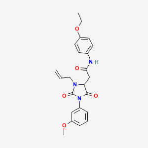 N-(4-ethoxyphenyl)-2-[1-(3-methoxyphenyl)-2,5-dioxo-3-(prop-2-en-1-yl)imidazolidin-4-yl]acetamide