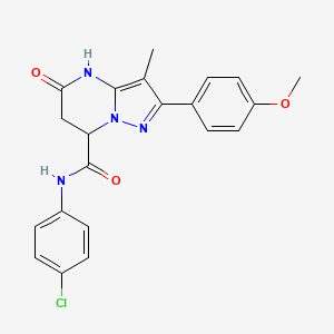 N-(4-chlorophenyl)-5-hydroxy-2-(4-methoxyphenyl)-3-methyl-6,7-dihydropyrazolo[1,5-a]pyrimidine-7-carboxamide