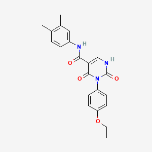 molecular formula C21H21N3O4 B11286680 N-(3,4-dimethylphenyl)-3-(4-ethoxyphenyl)-2,4-dioxo-1,2,3,4-tetrahydropyrimidine-5-carboxamide 