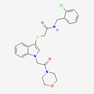 N-(2-chlorobenzyl)-2-((1-(2-morpholino-2-oxoethyl)-1H-indol-3-yl)thio)acetamide