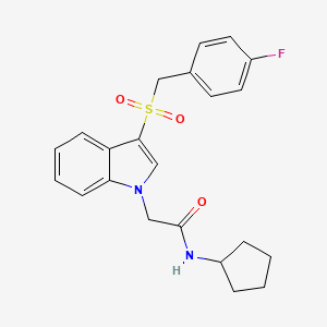 N-cyclopentyl-2-(3-((4-fluorobenzyl)sulfonyl)-1H-indol-1-yl)acetamide