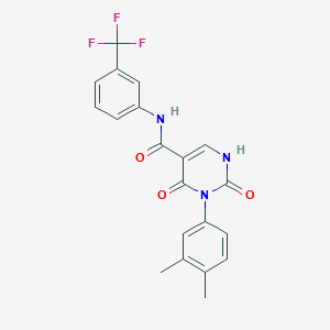 3-(3,4-dimethylphenyl)-2,4-dioxo-N-[3-(trifluoromethyl)phenyl]-1,2,3,4-tetrahydropyrimidine-5-carboxamide