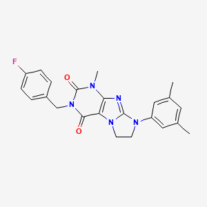 6-(3,5-Dimethylphenyl)-2-[(4-fluorophenyl)methyl]-4-methyl-7,8-dihydropurino[7,8-a]imidazole-1,3-dione