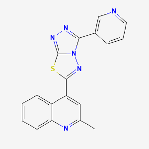 2-Methyl-4-[3-(pyridin-3-yl)[1,2,4]triazolo[3,4-b][1,3,4]thiadiazol-6-yl]quinoline