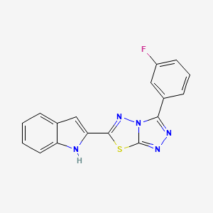 2-[3-(3-fluorophenyl)[1,2,4]triazolo[3,4-b][1,3,4]thiadiazol-6-yl]-1H-indole