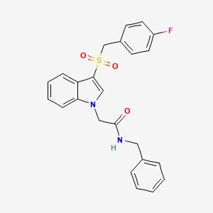 N-benzyl-2-(3-((4-fluorobenzyl)sulfonyl)-1H-indol-1-yl)acetamide