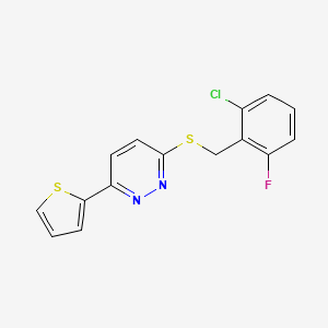 3-((2-Chloro-6-fluorobenzyl)thio)-6-(thiophen-2-yl)pyridazine