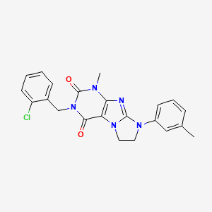 2-[(2-Chlorophenyl)methyl]-4-methyl-6-(3-methylphenyl)-7,8-dihydropurino[7,8-a]imidazole-1,3-dione