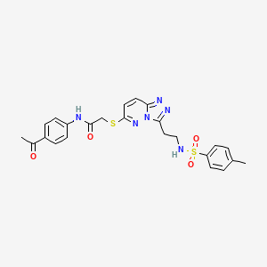 N-(4-Acetylphenyl)-2-({3-[2-(4-methylbenzenesulfonamido)ethyl]-[1,2,4]triazolo[4,3-B]pyridazin-6-YL}sulfanyl)acetamide