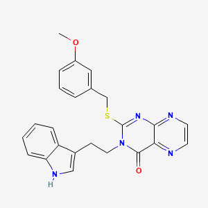 3-[2-(1H-Indol-3-YL)ethyl]-2-[(3-methoxybenzyl)sulfanyl]-4(3H)-pteridinone