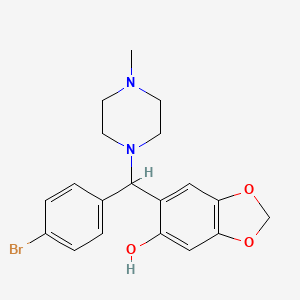 6-[(4-Bromophenyl)(4-methylpiperazin-1-yl)methyl]-1,3-benzodioxol-5-ol