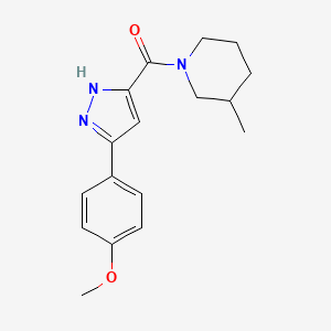 1-[3-(4-Methoxyphenyl)-1H-pyrazole-5-carbonyl]-3-methylpiperidine