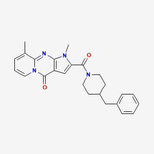 2-[(4-Benzylpiperidino)carbonyl]-1,9-dimethylpyrido[1,2-A]pyrrolo[2,3-D]pyrimidin-4(1H)-one