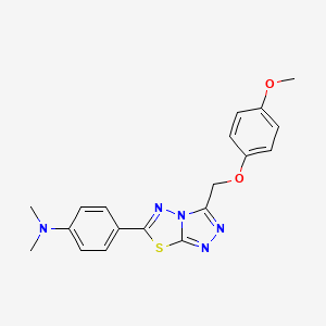 (4-{3-[(4-Methoxyphenoxy)methyl][1,2,4]triazolo[3,4-b][1,3,4]thiadiazol-6-yl}phenyl)dimethylamine