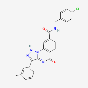 N-(4-chlorobenzyl)-3-(3-methylphenyl)-5-oxo-4,5-dihydro[1,2,3]triazolo[1,5-a]quinazoline-8-carboxamide