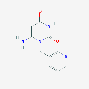 molecular formula C10H10N4O2 B112870 6-Amino-1-(pyridin-3-ylmethyl)pyrimidine-2,4(1h,3h)-dione CAS No. 638136-57-9