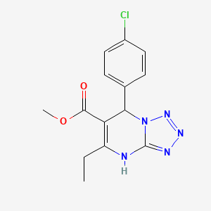 Methyl 7-(4-chlorophenyl)-5-ethyl-4,7-dihydrotetrazolo[1,5-a]pyrimidine-6-carboxylate