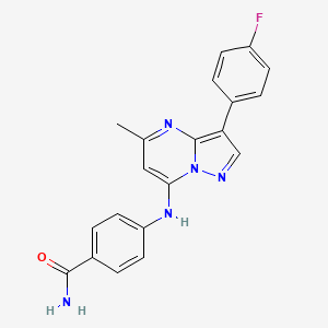 4-{[3-(4-Fluorophenyl)-5-methylpyrazolo[1,5-a]pyrimidin-7-yl]amino}benzamide