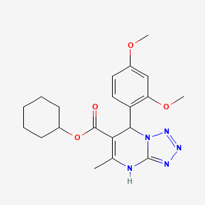 molecular formula C20H25N5O4 B11287040 Cyclohexyl 7-(2,4-dimethoxyphenyl)-5-methyl-4,7-dihydrotetrazolo[1,5-a]pyrimidine-6-carboxylate 