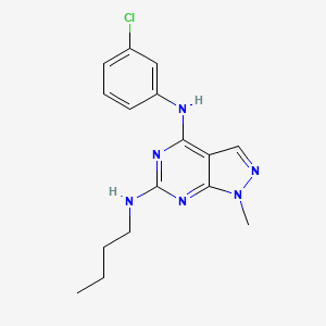 molecular formula C16H19ClN6 B11287048 N~6~-butyl-N~4~-(3-chlorophenyl)-1-methyl-1H-pyrazolo[3,4-d]pyrimidine-4,6-diamine 